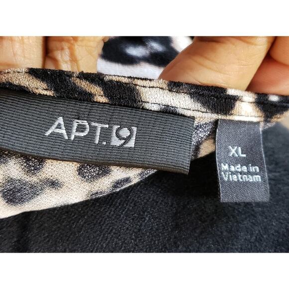 Apt. 9 Dress Women's XL Multi Leopard Print Tie Waist Sleeveless V Neck - Picture 3 of 12